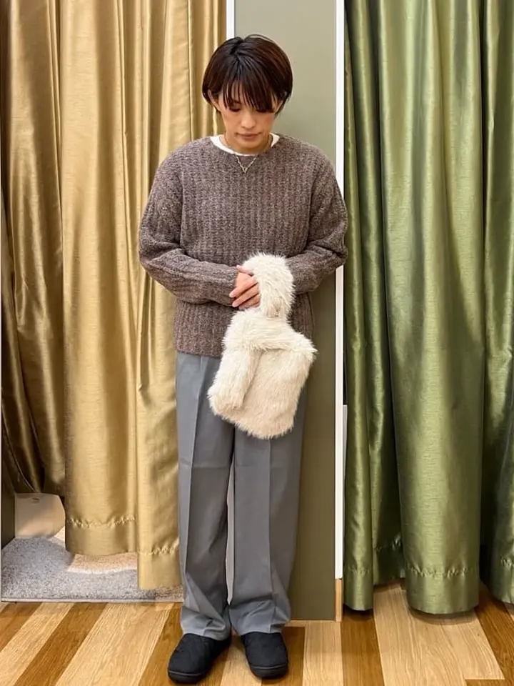 ざっくりローゲージニットプルオーバー/Green Parks（グリーン