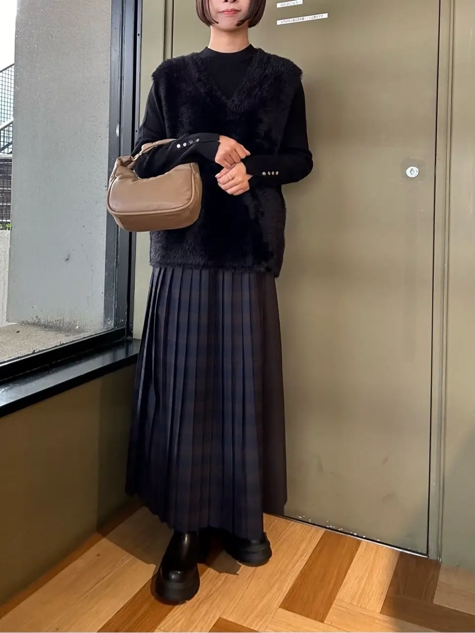 シャギーVネックニットベスト/Green Parks（グリーン パークス）の