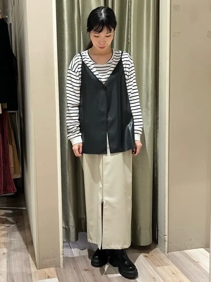 フェイクレザーキャミベスト/Green Parks（グリーン パークス）の