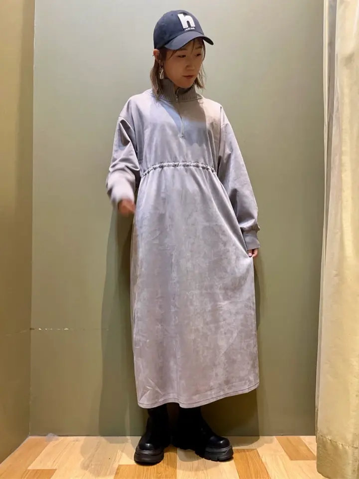 ELENCARE DUEスエードポンチドロストワンピ/Green Parks（グリーン