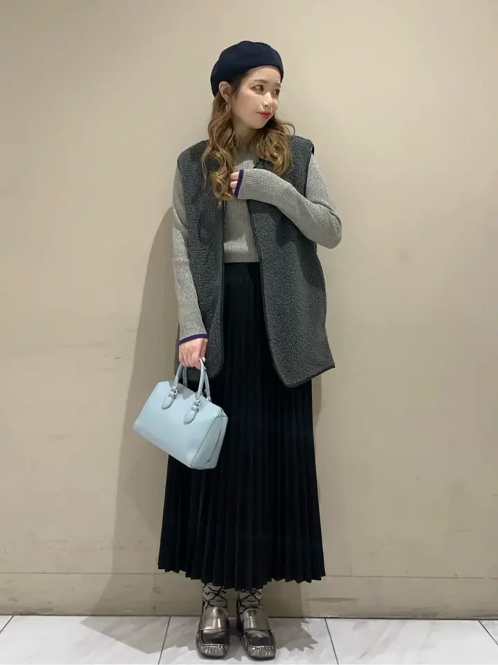 マシュマロスエードプリーツスカート/Green Parks（グリーン パークス