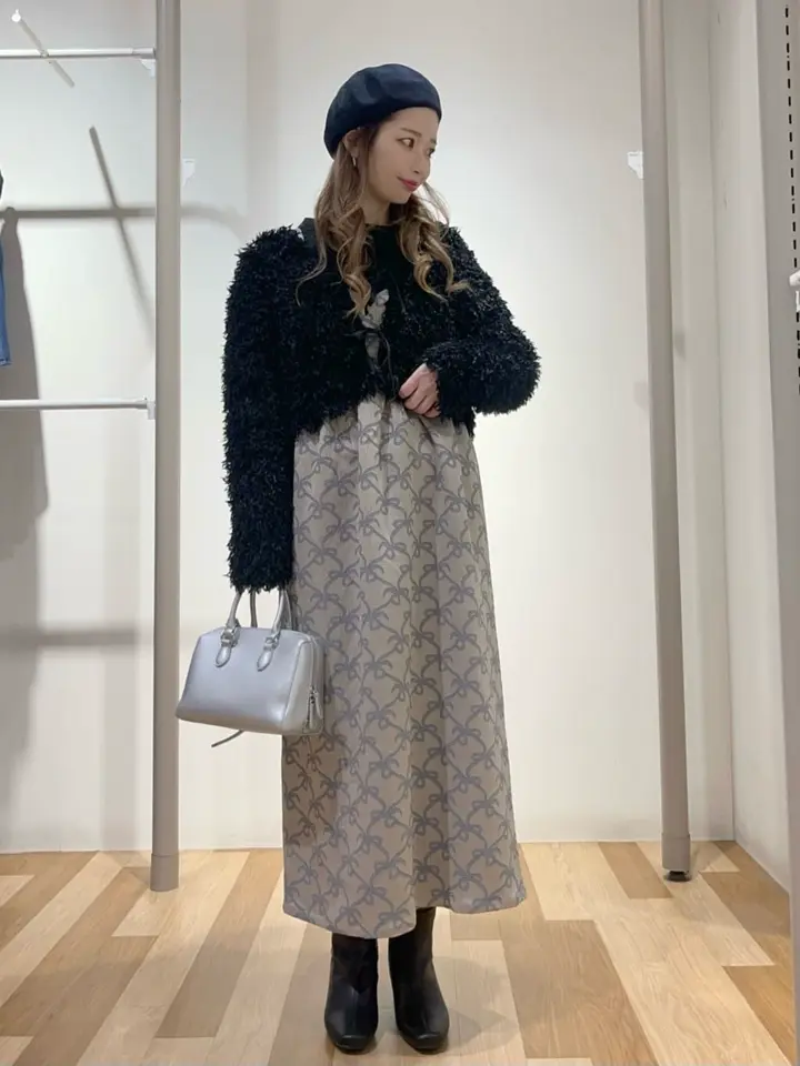 SUGARSPOONリボンジャカードキャミワンピ/Green Parks（グリーン