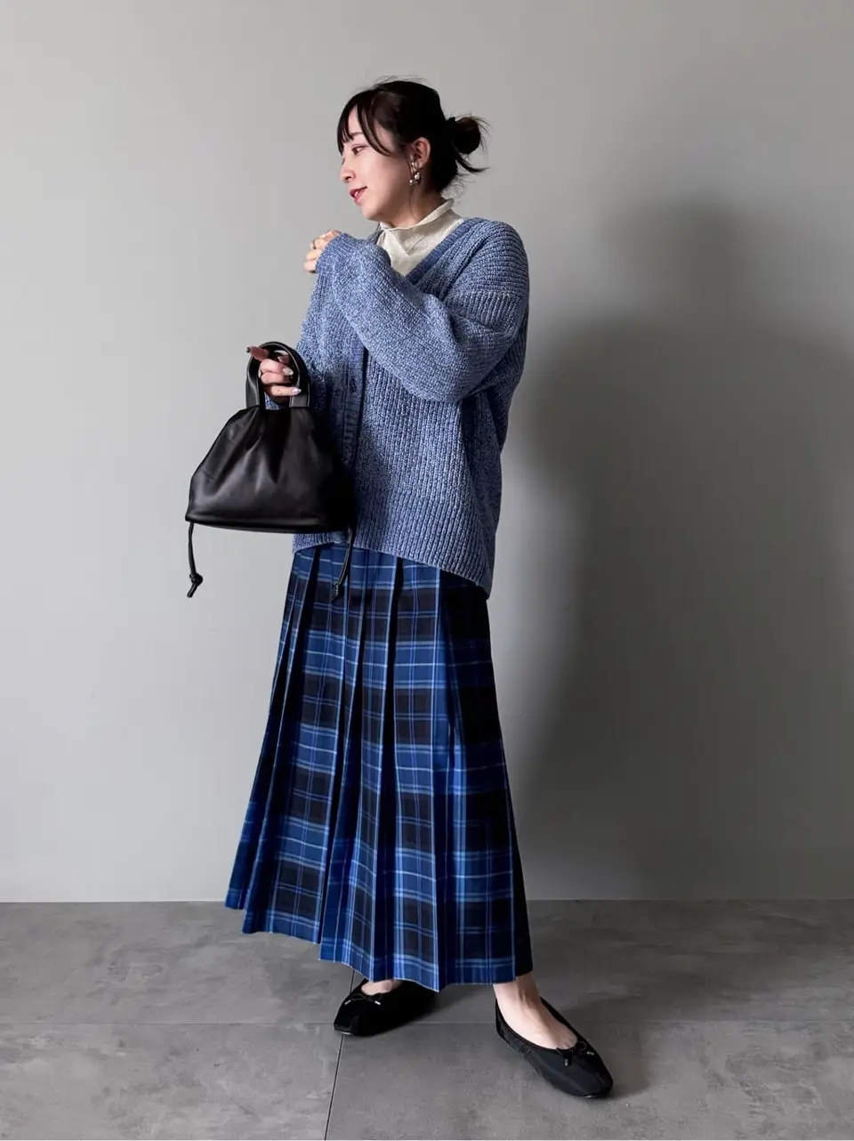 ワイドプリーツチェックスカート/Green Parks（グリーン パークス）の