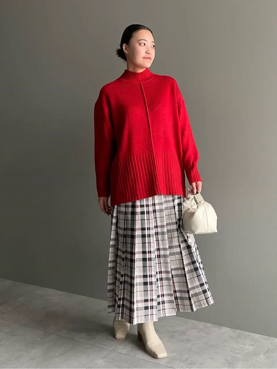 ワイドプリーツチェックスカート/Green Parks（グリーン パークス）の