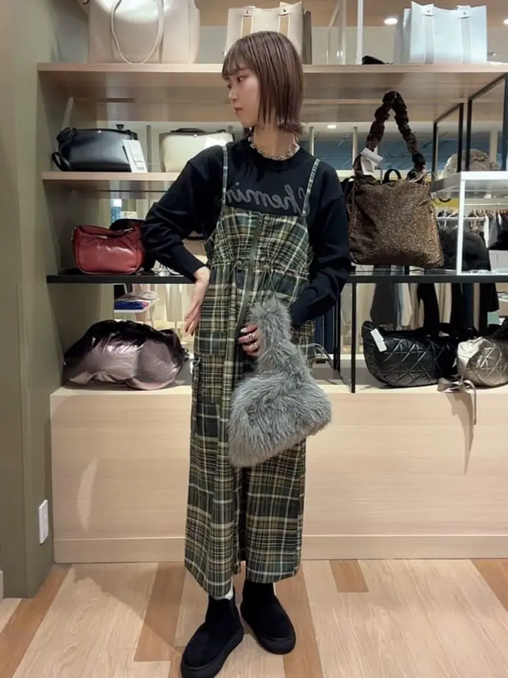 Zip チェックキャミワンピース/Green Parks（グリーン パークス）の