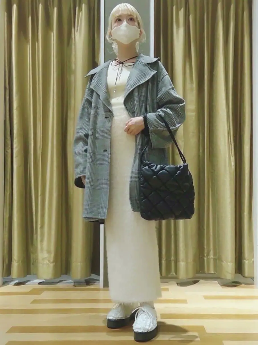 もちっと袖配色ボートネックニットプルオーバー/Green Parks（グリーン