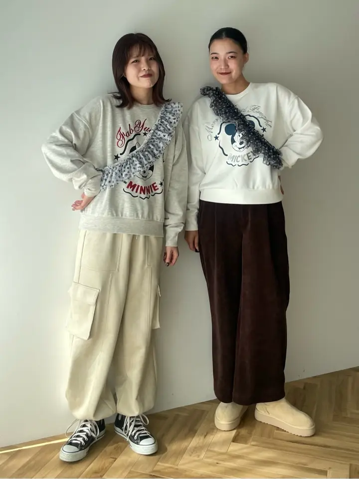 SUGAR SPOONスエードポンチカーゴパンツ/Green Parks（グリーン