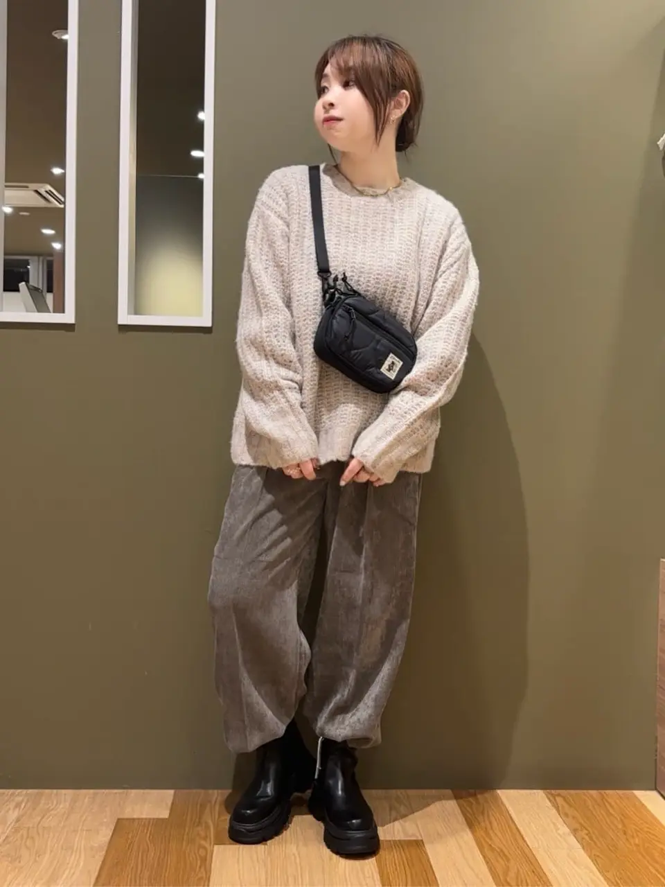 ざっくりローゲージニットプルオーバー/Green Parks（グリーン