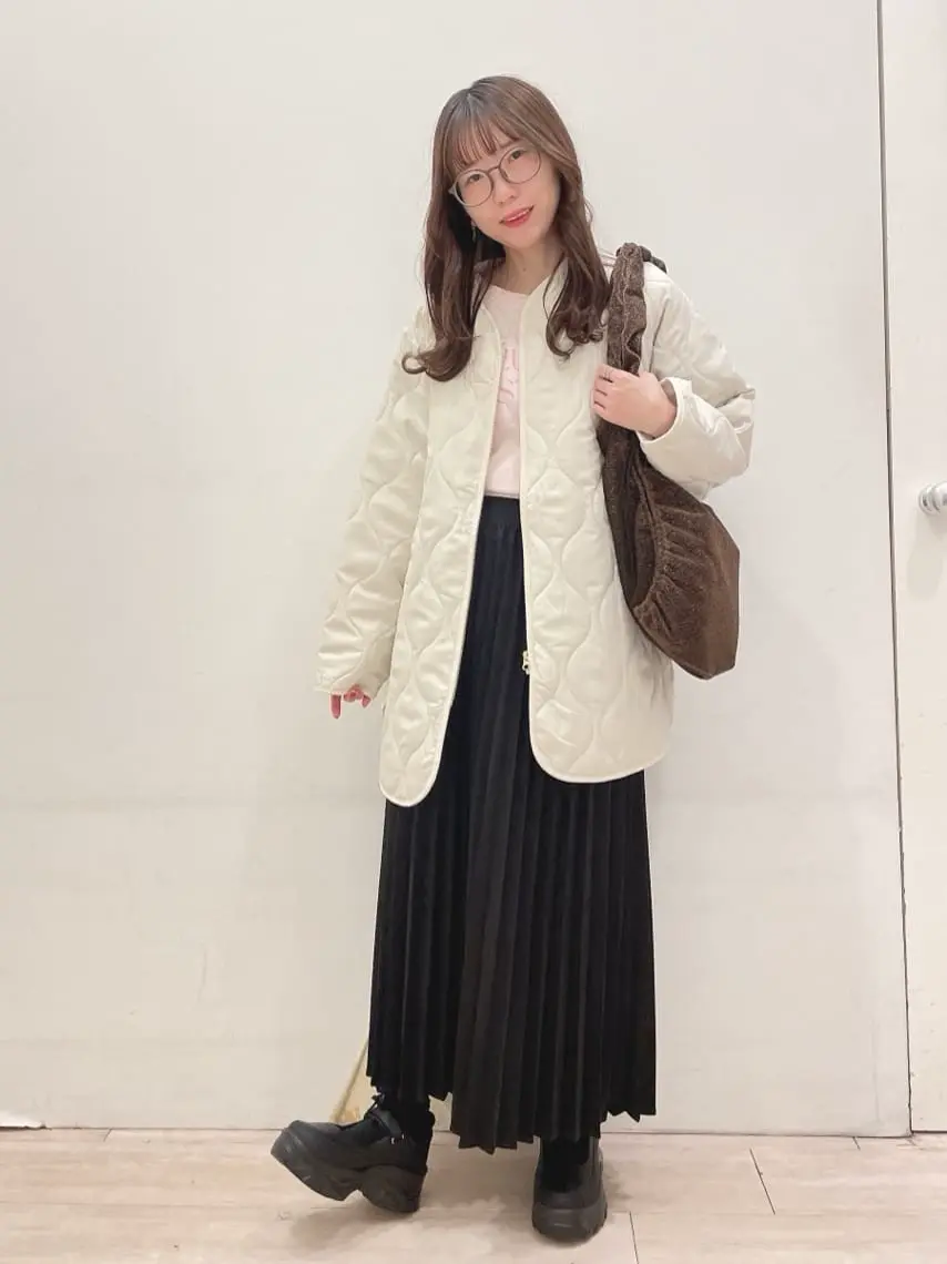 マシュマロスエードプリーツスカート/Green Parks（グリーン パークス