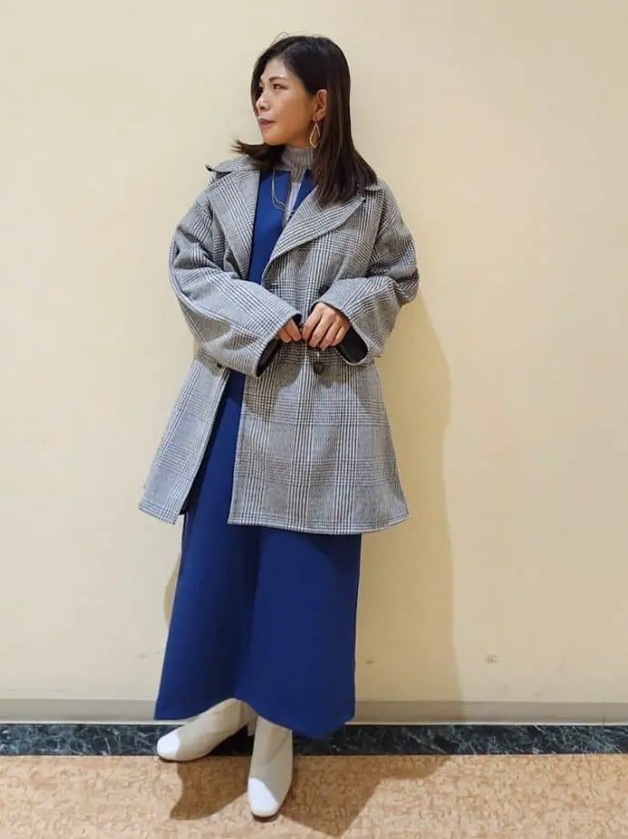 オーバージャケットコート(グレンチェック)/Green Parks（グリーン