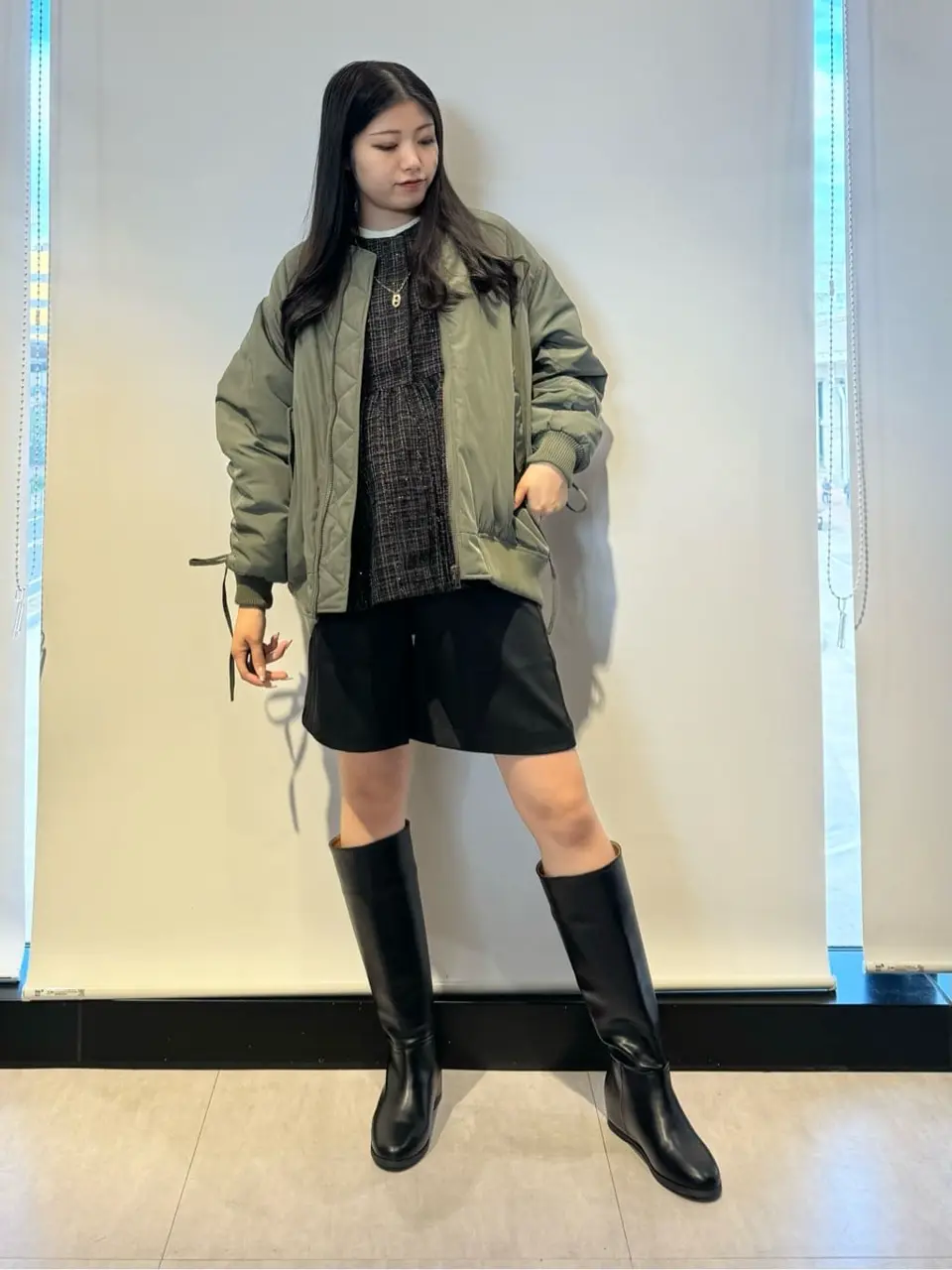 ラメツィードペプラムベスト/Green Parks（グリーン パークス）の