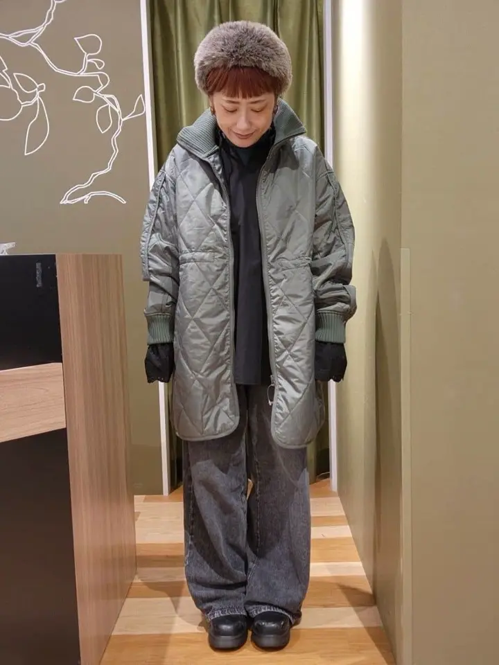 新品・未使用　リテン　キルティングコート 江口のりこさん着用】 軽っ！大胆な オーバーサイズ キルティング