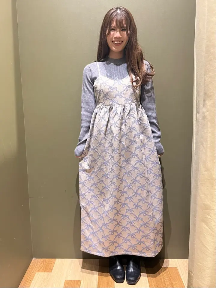 GOLDS×日菜あこコラボ♡オリジナルロゴハートリボン柄♡ゆるピタ♡キャミワンピ GOLDS×日菜あこコラボ♡オリジナルロゴハートリボン柄♡ゆるピタ