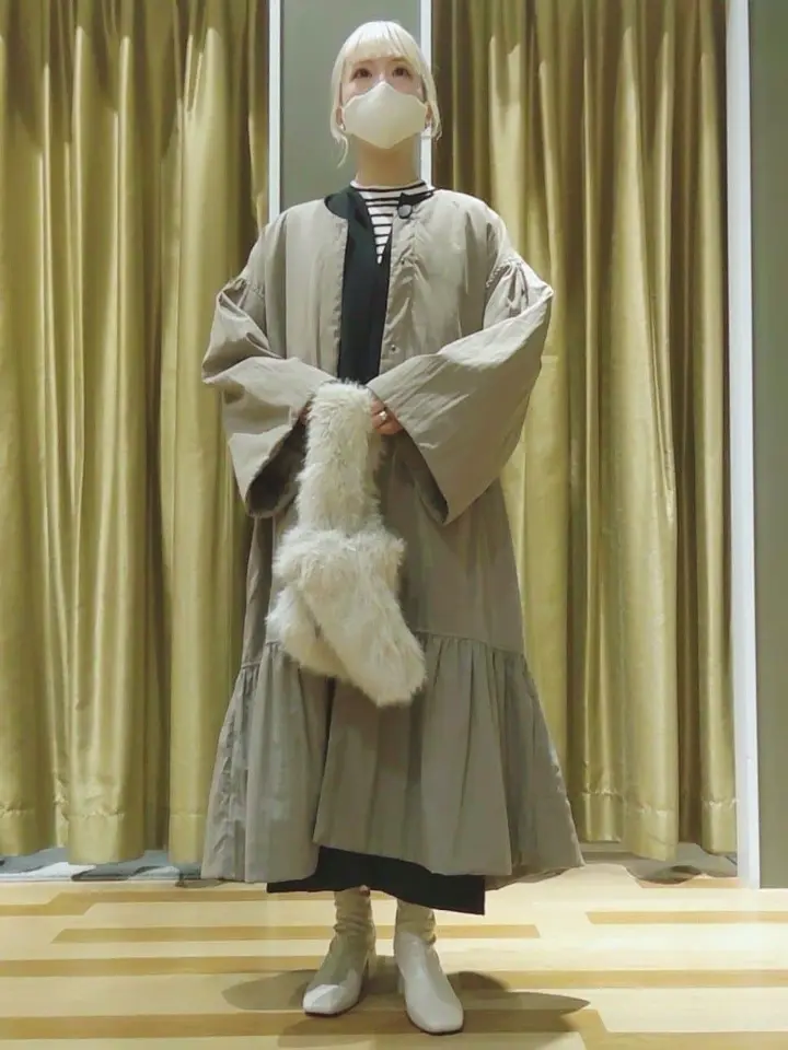 もちやわ 袖口釦リブニットプルオーバー/Green Parks（グリーン