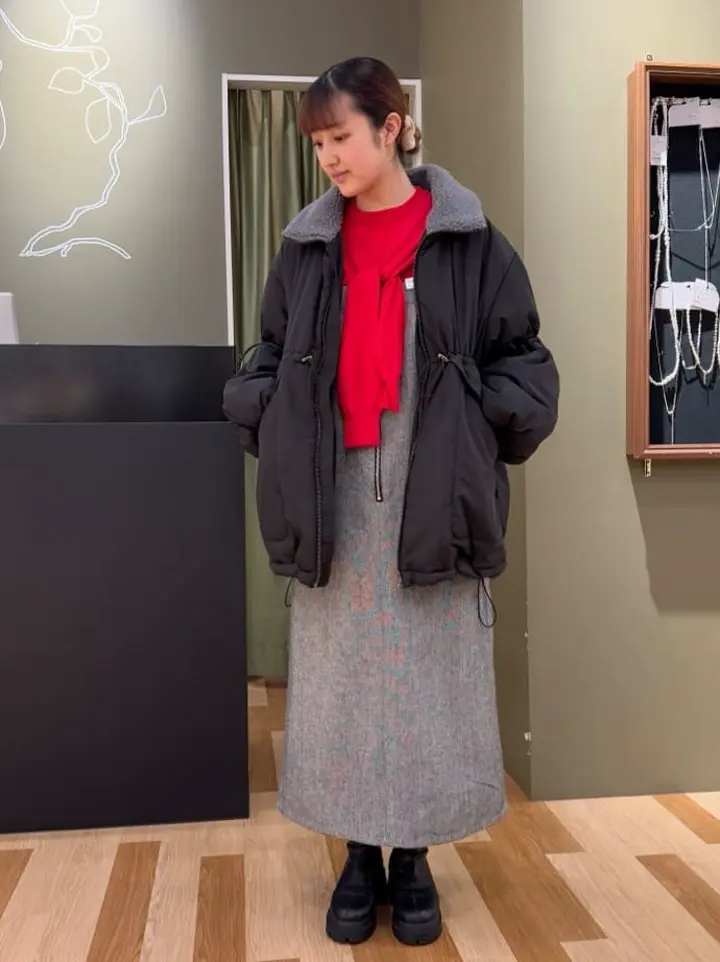 ELENCARE DUE ツイードZIPUPジャンスカ/Green Parks（グリーン