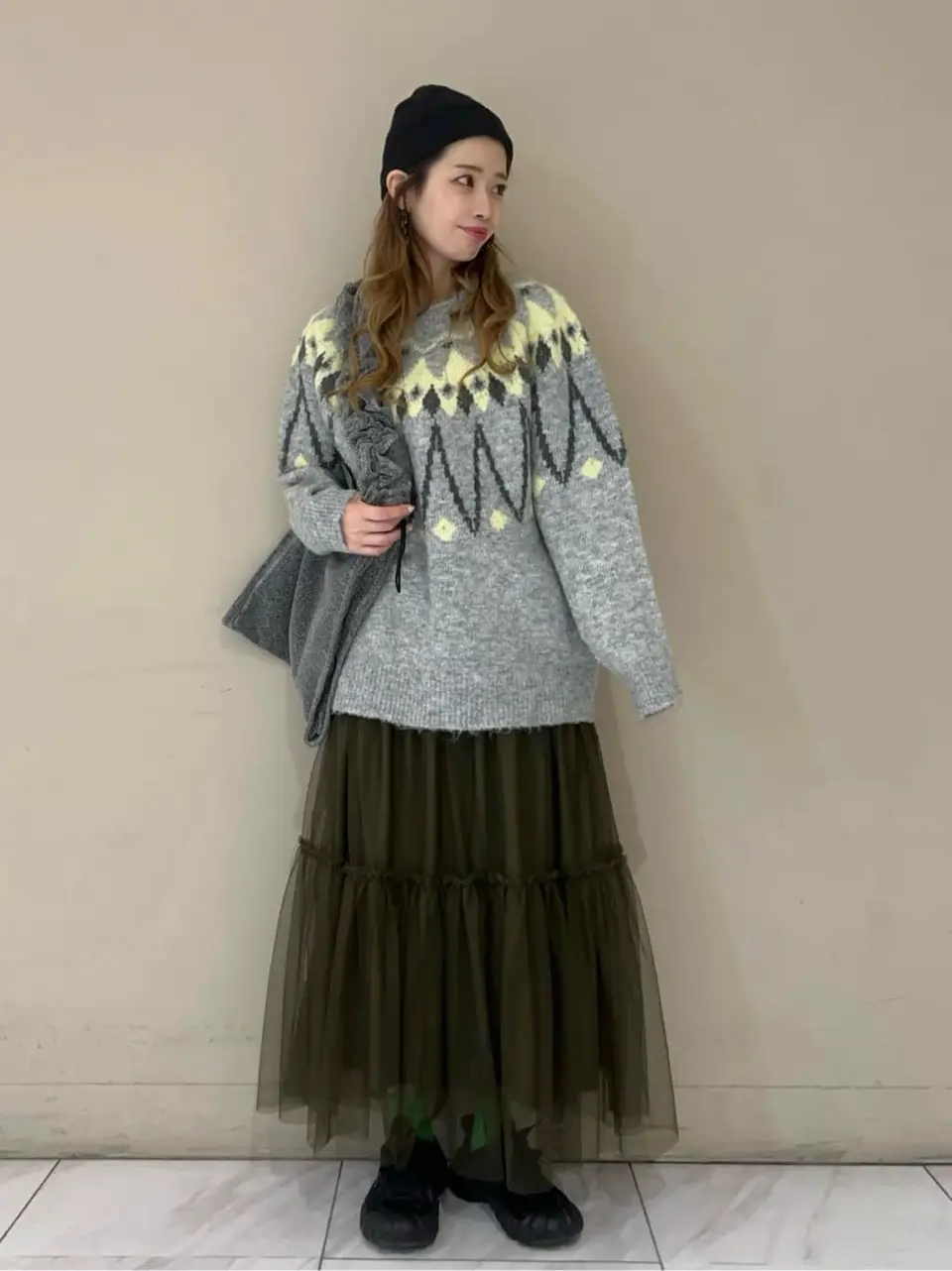 求心柄ニットプルオーバー/Green Parks（グリーン パークス）のニット