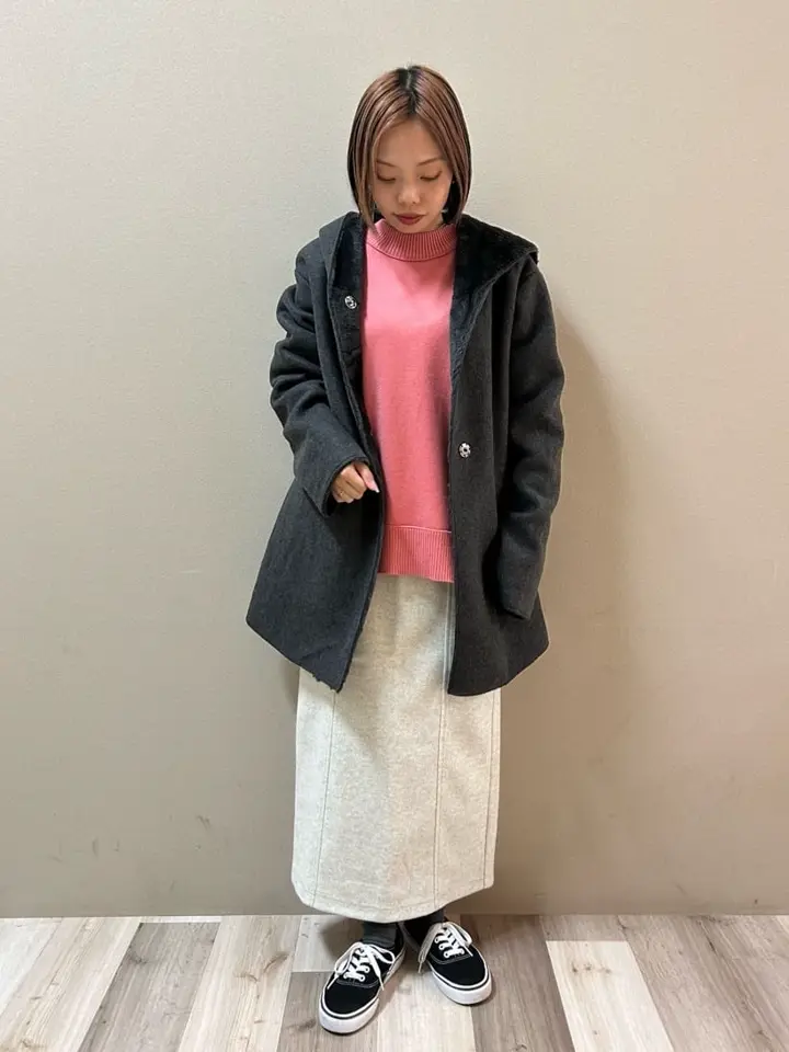 もちやわモックネックニットプルオーバー/Green Parks（グリーン