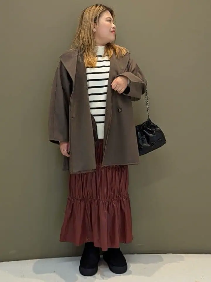 もちやわモックネックニットプルオーバー/Green Parks（グリーン