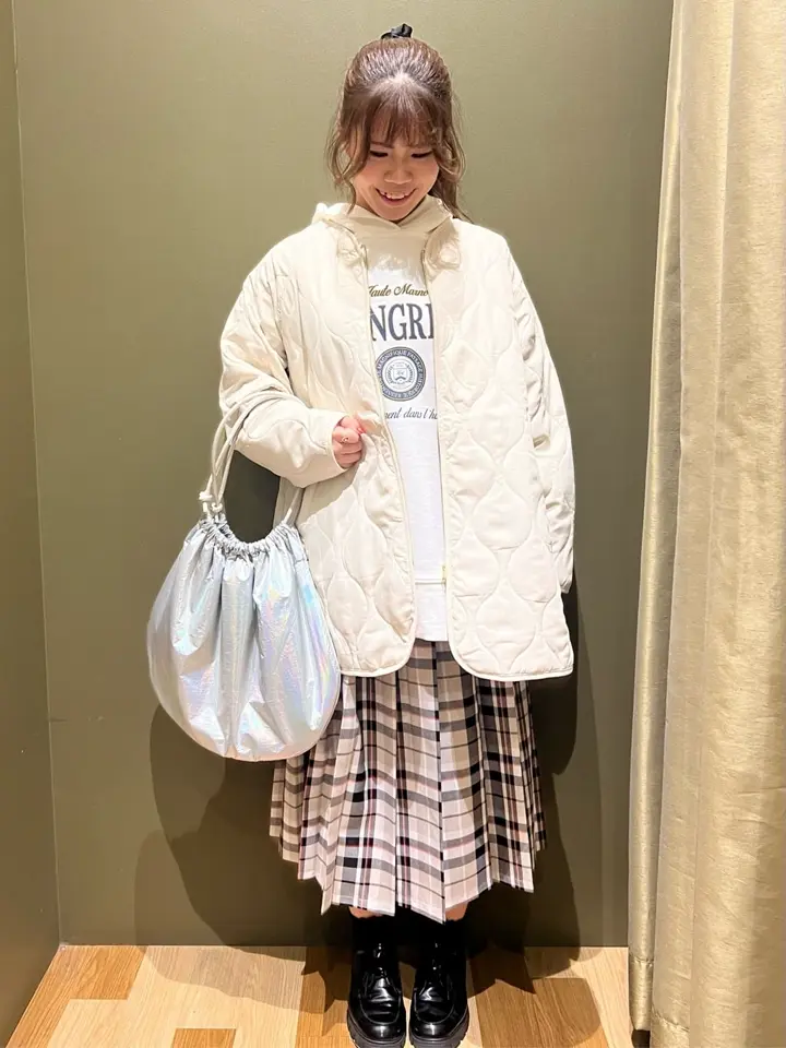 ワイドプリーツチェックスカート/Green Parks（グリーン パークス）の