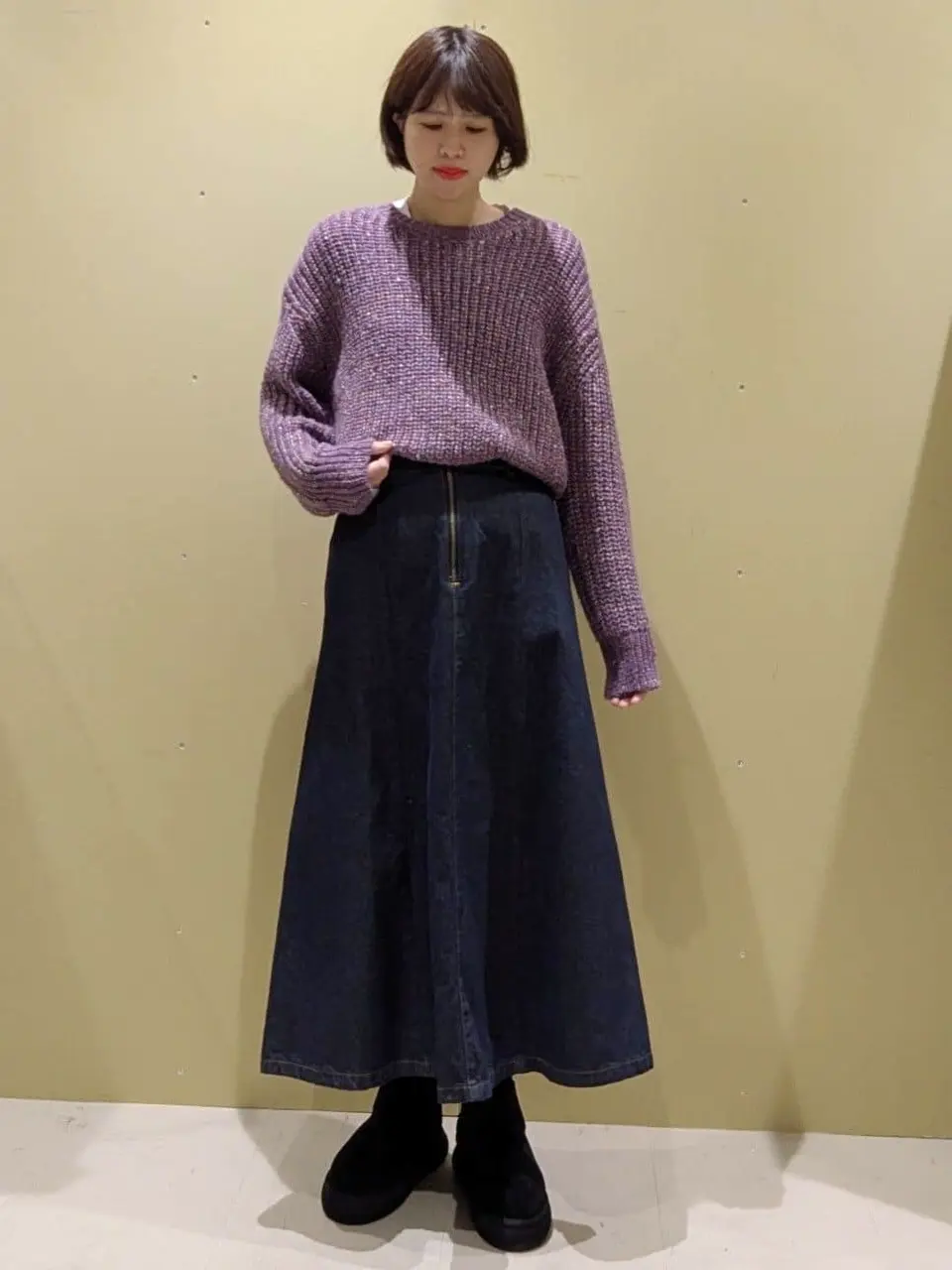 mixラメショートニットプルオーバー/Green Parks（グリーン パークス