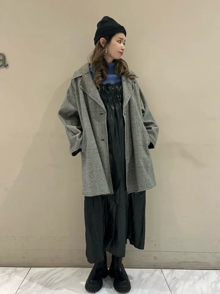 オーバージャケットコート(グレンチェック)/Green Parks（グリーン