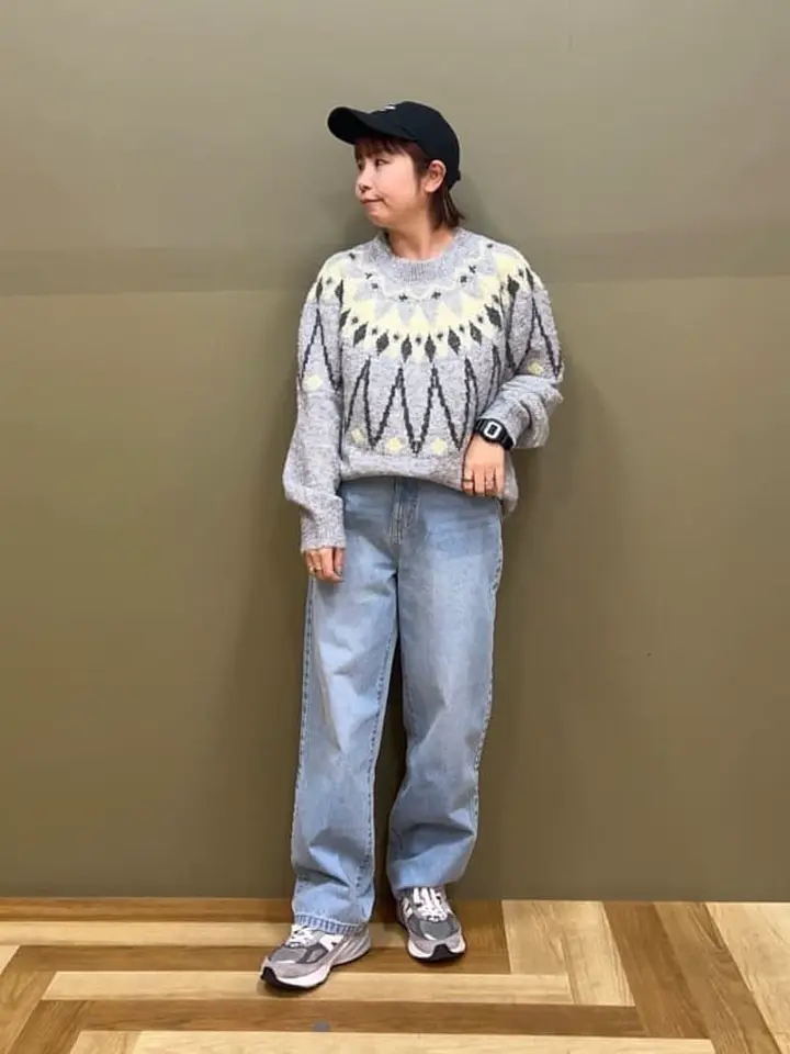 求心柄ニットプルオーバー/Green Parks（グリーン パークス）のニット