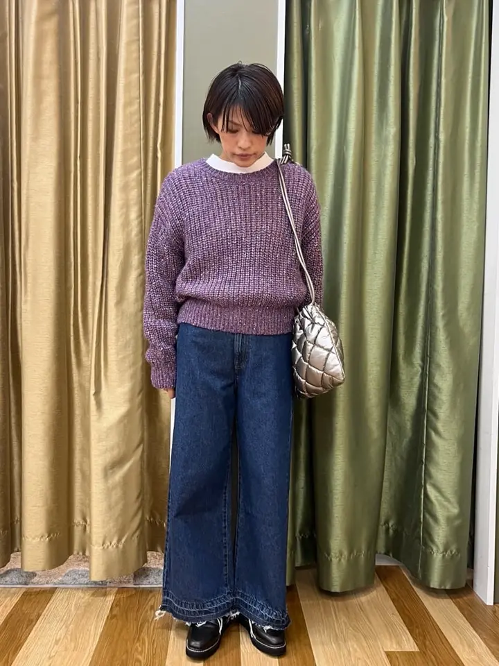 mixラメショートニットプルオーバー/Green Parks（グリーン パークス