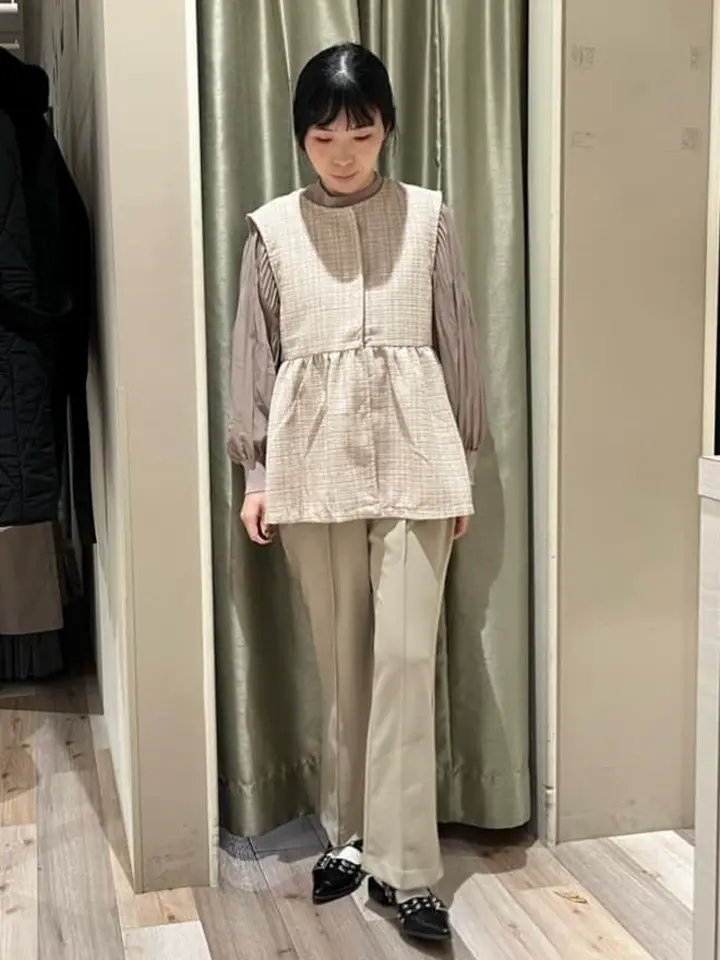 ラメツィードペプラムベスト/Green Parks（グリーン パークス）の