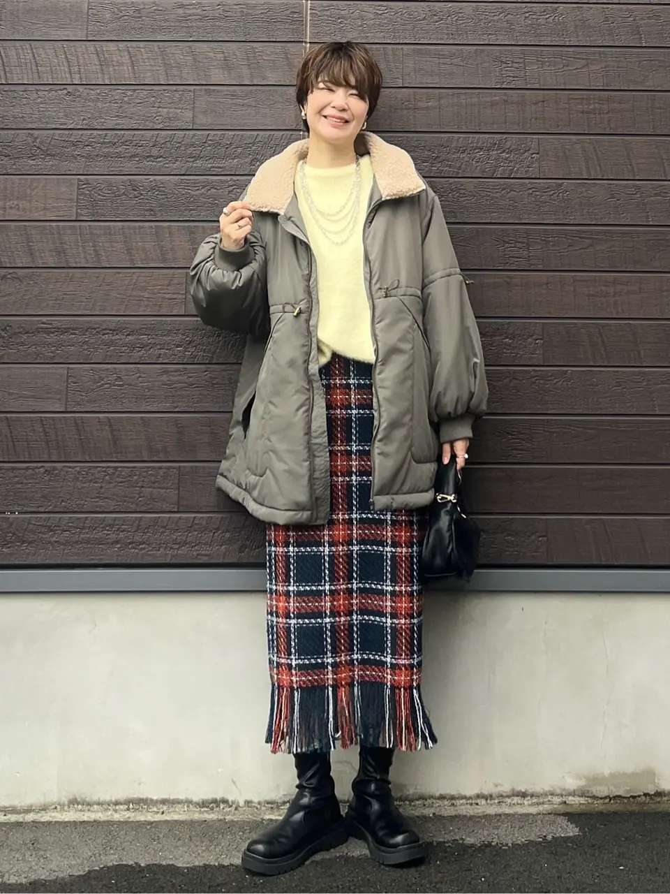 swing by 中綿スタンドカラーミリタリーコート/Green Parks（グリーン