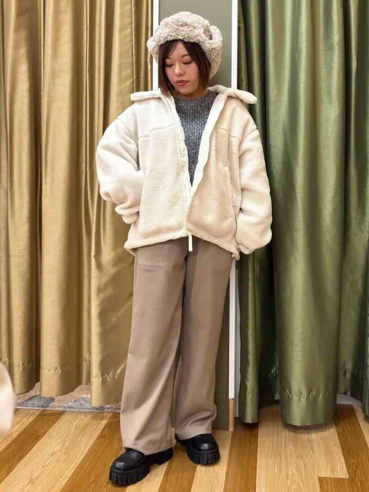 リバーシブルコンビボアブルゾン/Green Parks（グリーン パークス）の