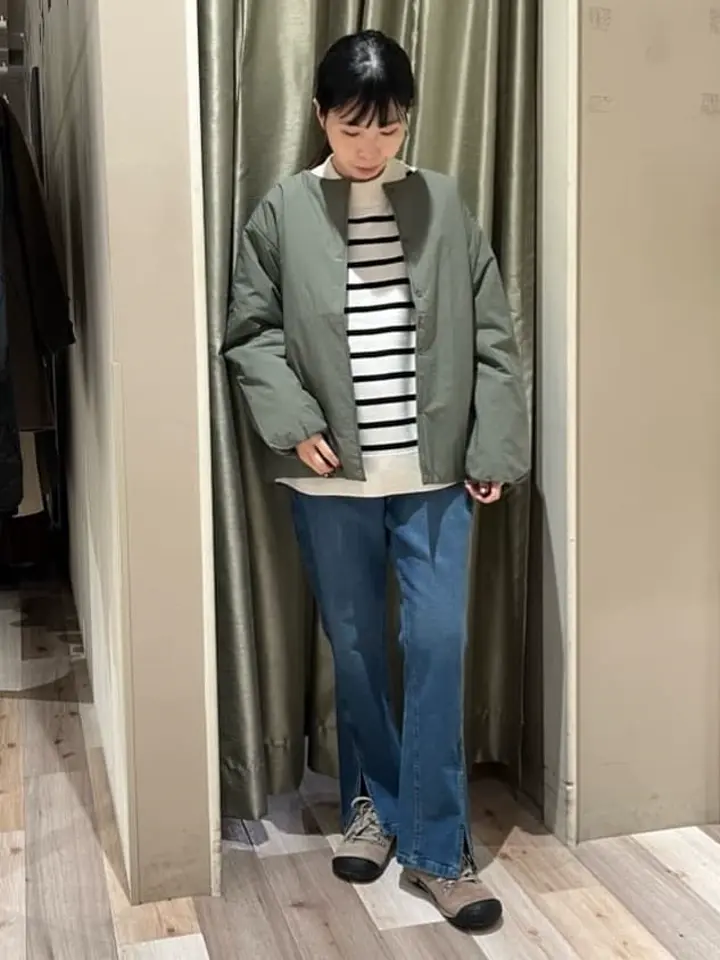 もちやわモックネックニットプルオーバー/Green Parks（グリーン