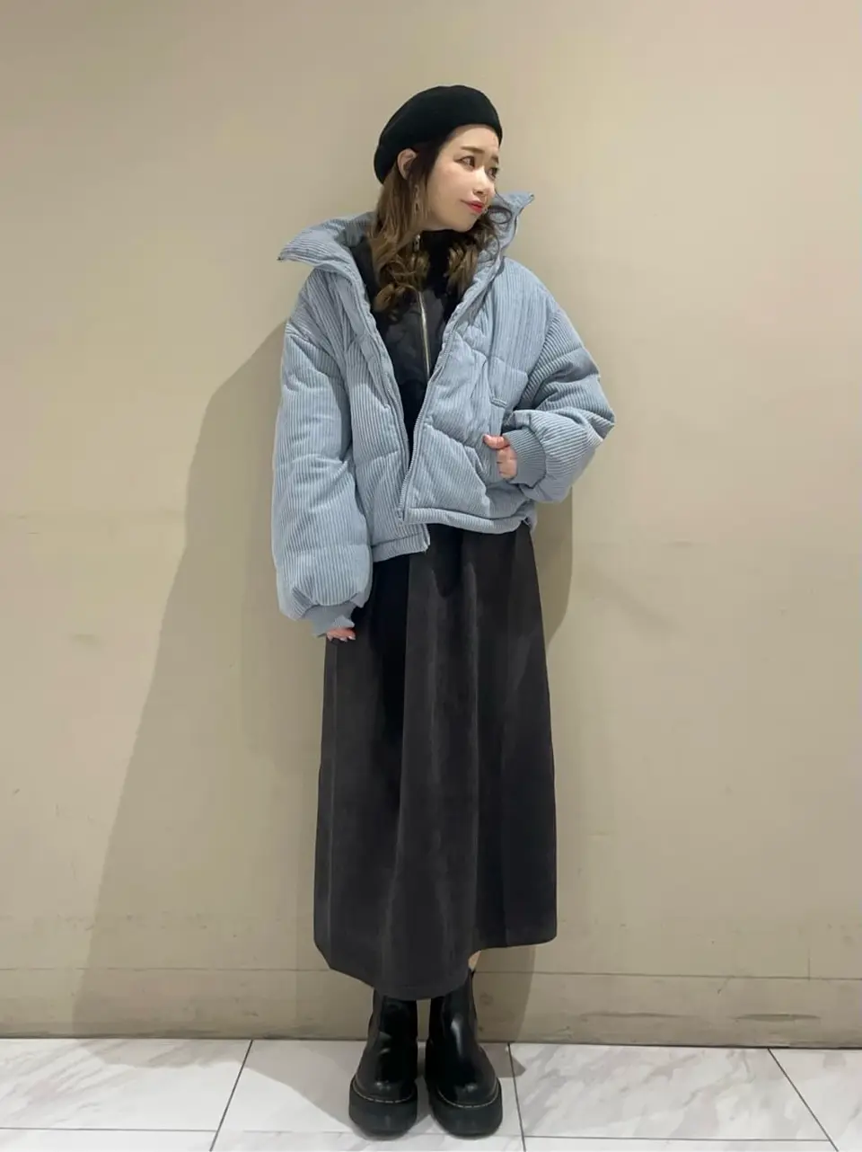 ELENCARE DUEスエードポンチドロストワンピ/Green Parks（グリーン