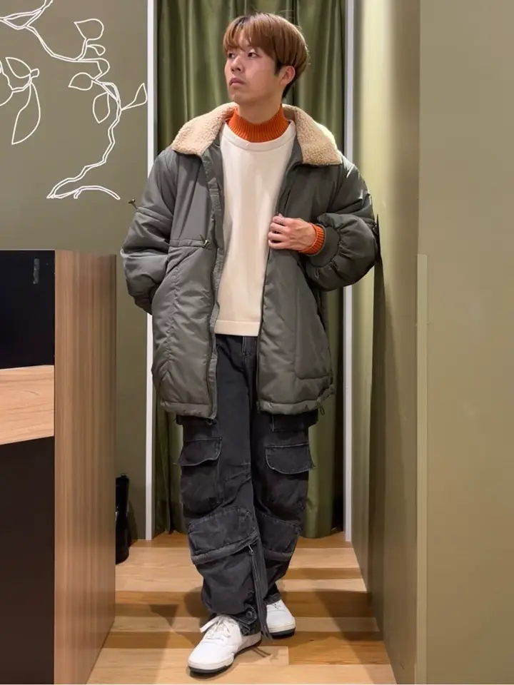 swing by 中綿スタンドカラーミリタリーコート/Green Parks（グリーン