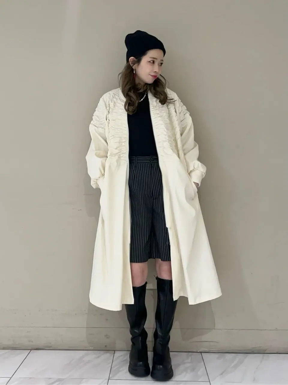 □ESCAR シャーリングロングコート/Green Parks（グリーン パークス