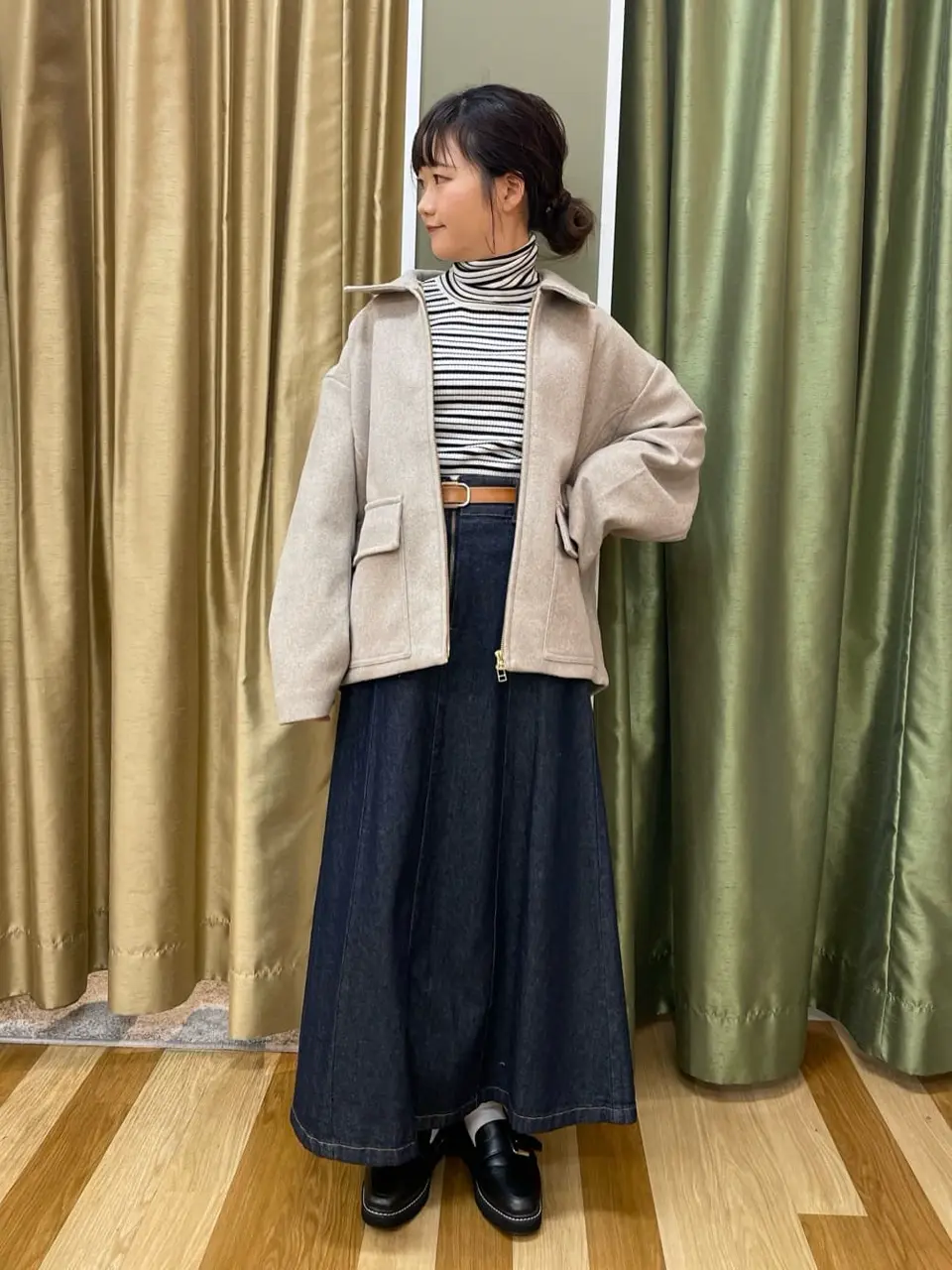 フロントZIPデニムスカート/Green Parks（グリーン パークス）のその他