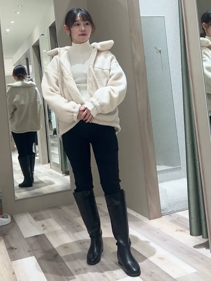 ☆れいあ☆  20000円新品♡スコットクラブ購入 ボアブルゾン リバーシブルコンビボアブルゾン/Green Parks（グリーン パークス）の