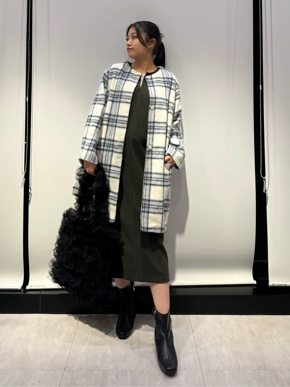 pinue バイピングドレス (ダークグリーン) S pinue パイピングドレス（ダークグリーン）S pinue パイピングドレス