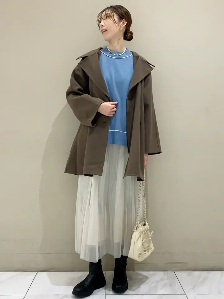 もちやわモックネックニットプルオーバー/Green Parks（グリーン