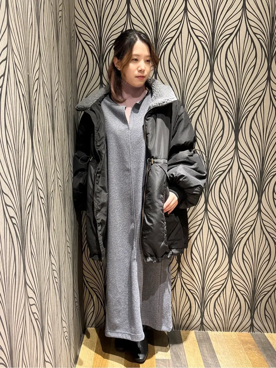 超美品✨PGGのアウター swing by 中綿スタンドカラーミリタリーコート/Green Parks（グリーン