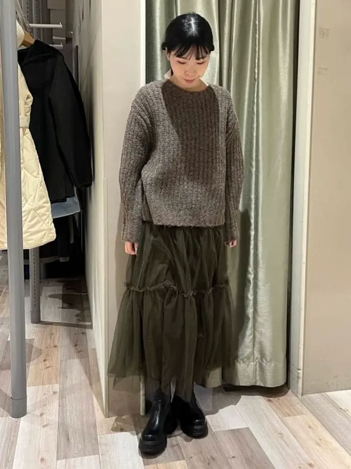 ざっくりローゲージニットプルオーバー/Green Parks（グリーン