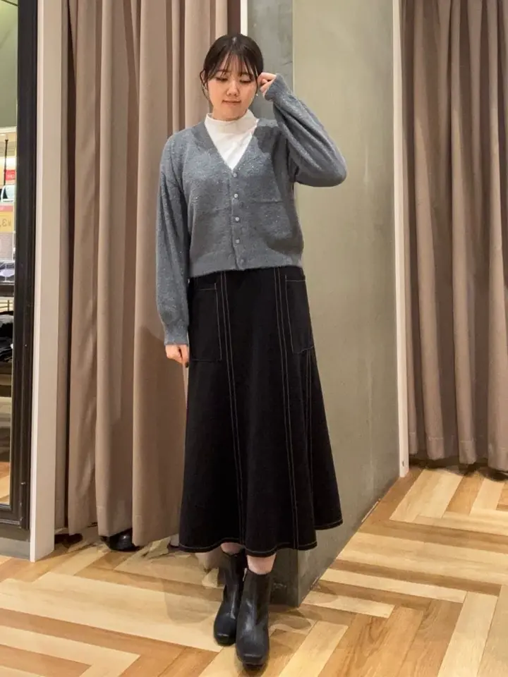 ELENCARE DUE カラーstフレアスカート/Green Parks（グリーン パークス