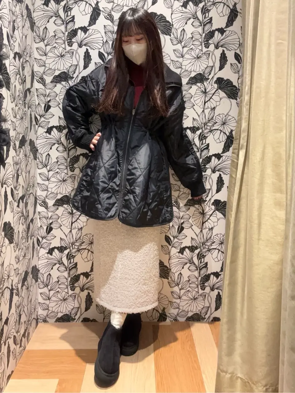 リブスタンドキルティングコート/Green Parks（グリーン パークス）の