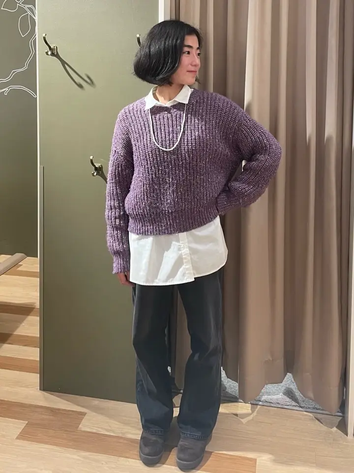 mixラメショートニットプルオーバー/Green Parks（グリーン パークス