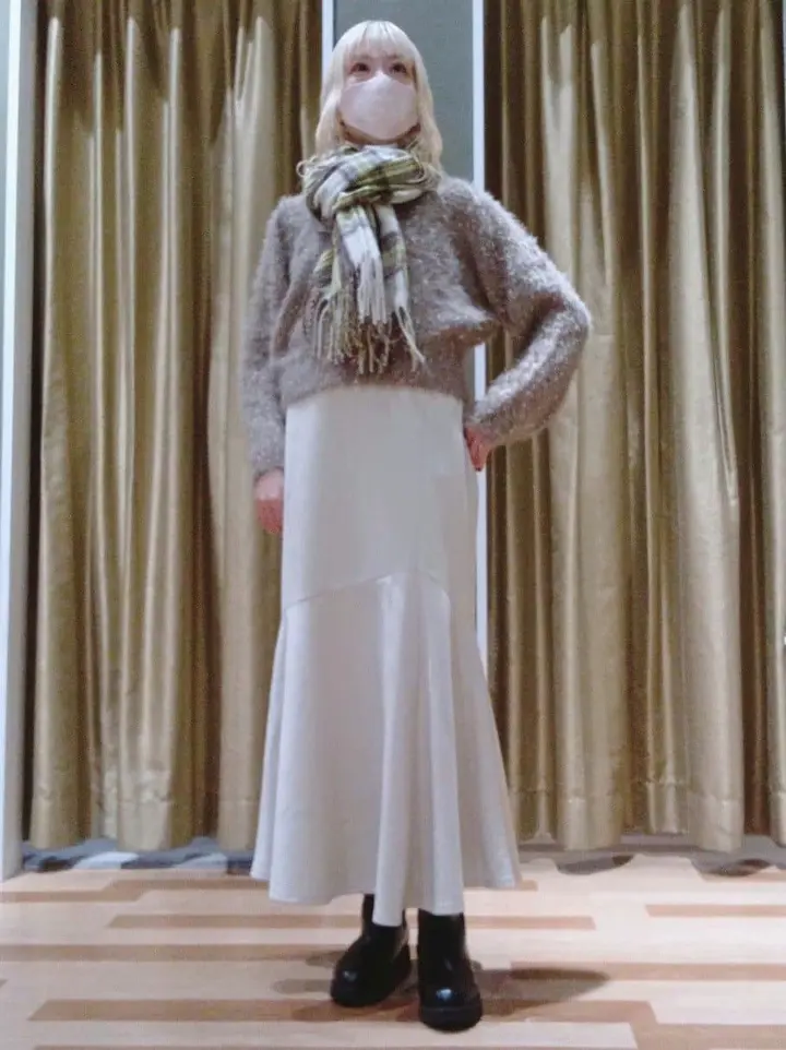 カシミヤライクチェックストール/Green Parks（グリーン パークス）の