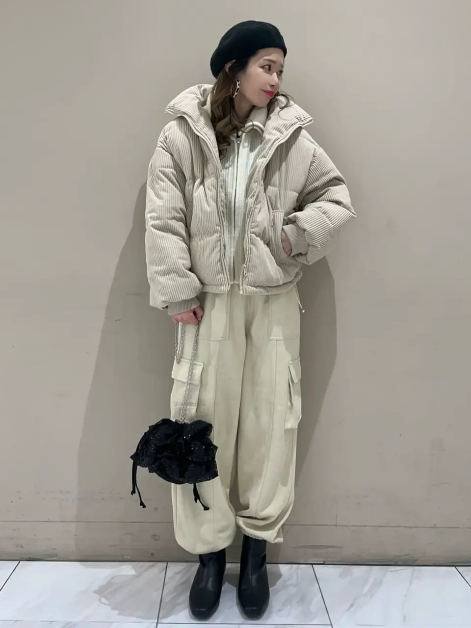 SUGAR SPOONスエードポンチカーゴパンツ/Green Parks（グリーン