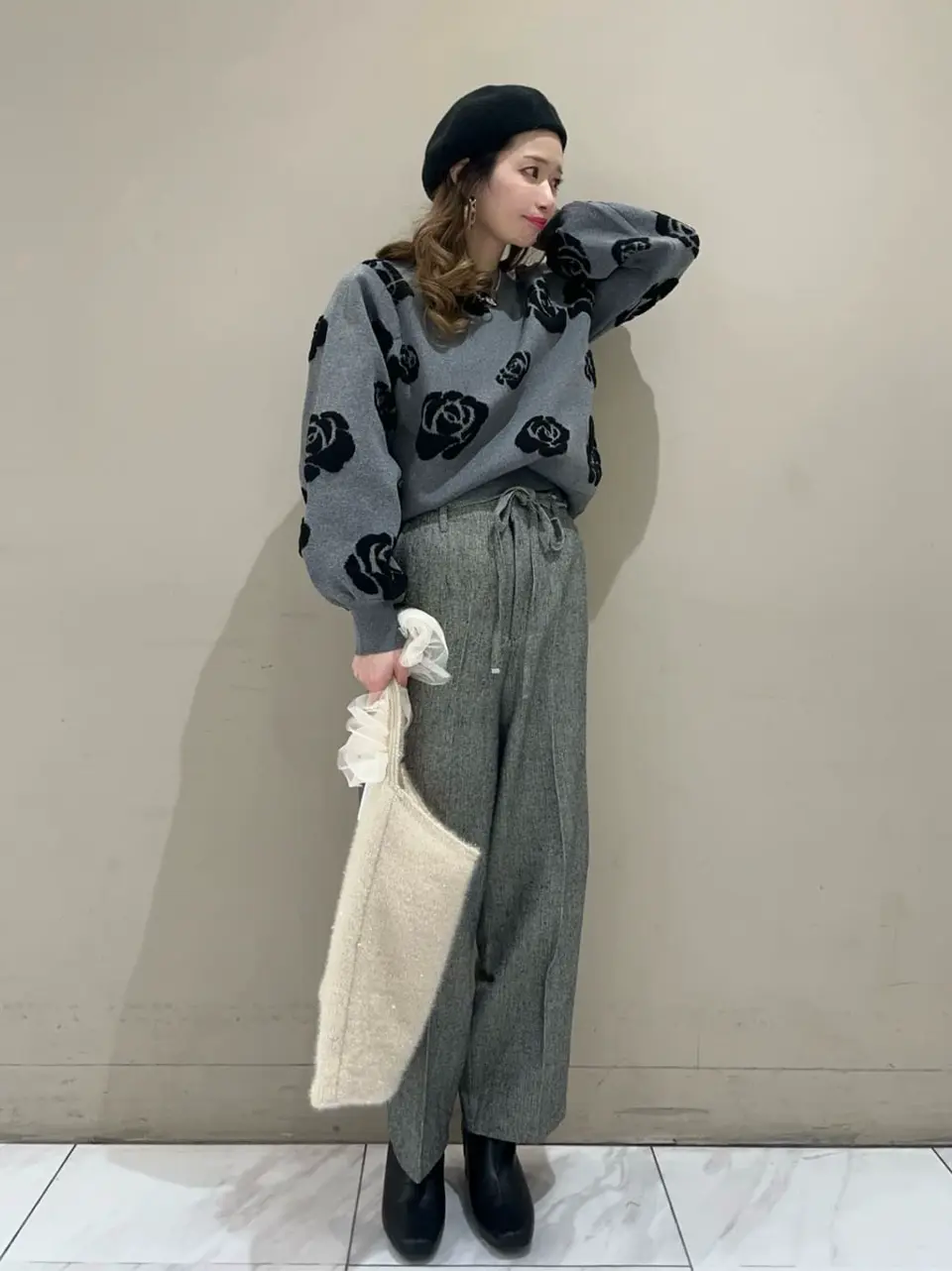 ELENCARE DUE ツイードカーブパンツ/Green Parks（グリーン パークス