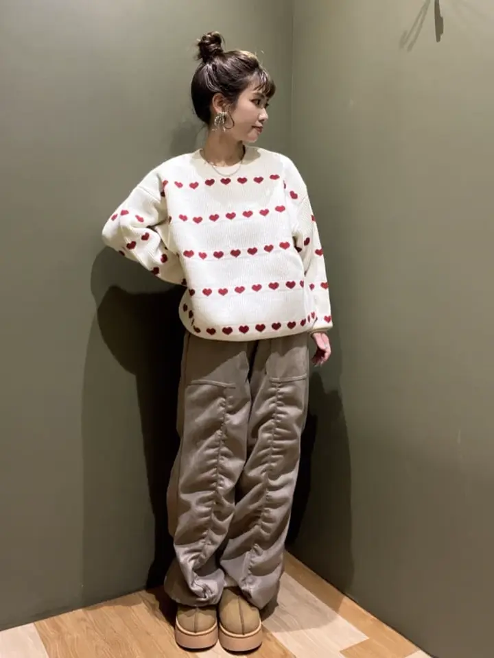 swing by ハートクルーネックニット/Green Parks（グリーン パークス