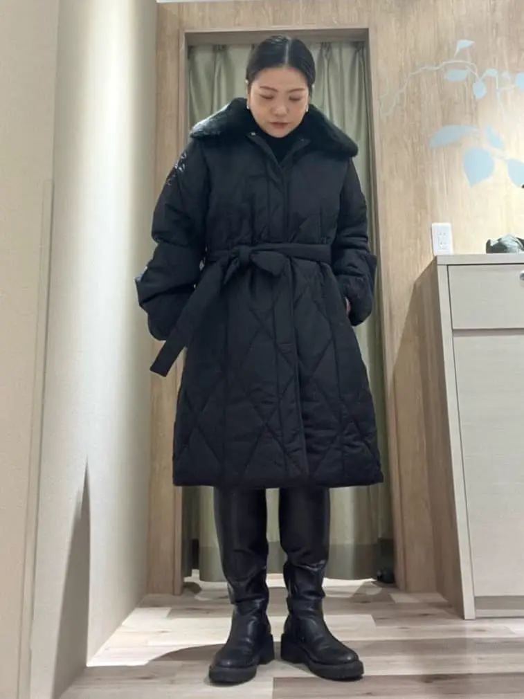 ファー衿ダイヤキルト中綿コート/Green Parks（グリーン パークス）の