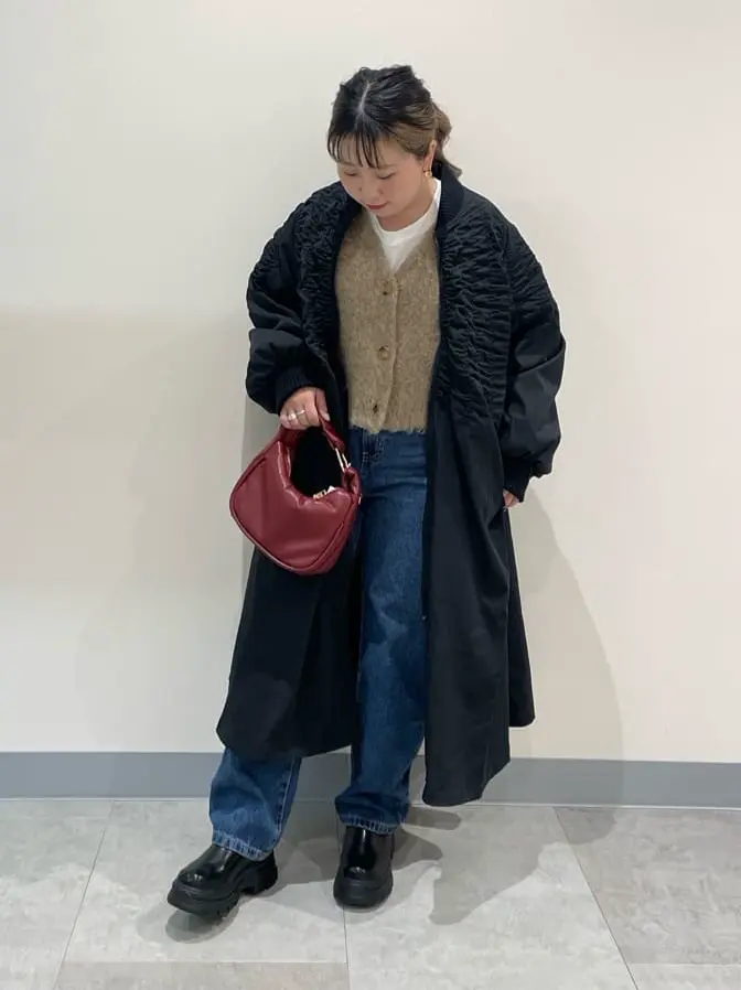 □ESCAR シャーリングロングコート/Green Parks（グリーン パークス