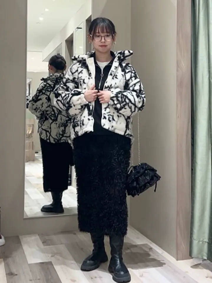 リバーシブルプリント柄ボアブルゾン/Green Parks（グリーン パークス